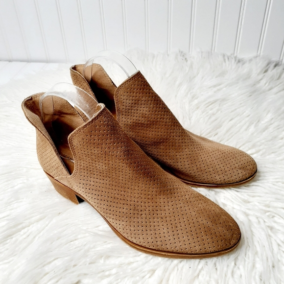 Lucky Brand Womens Suede Perforated Ankle Booties - Picture 4 of 13